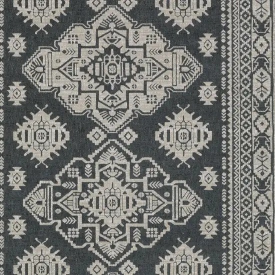 Blue And Gray Medallion Area Rug Photo 7