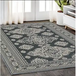 Photo of Blue And Gray Medallion Area Rug