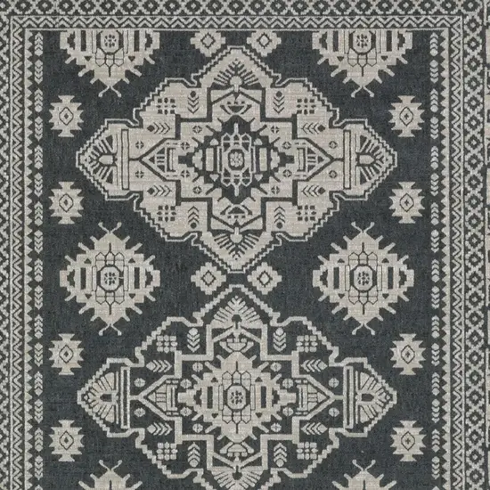 Blue And Gray Medallion Area Rug Photo 7