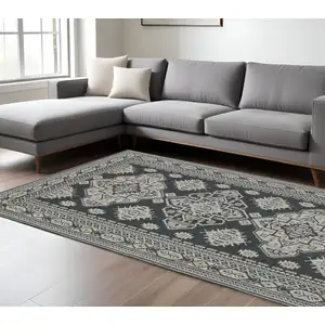 Photo of Blue And Gray Medallion Area Rug