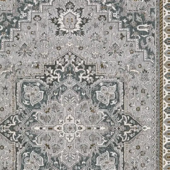 Blue And Gray Medallion Area Rug Photo 7