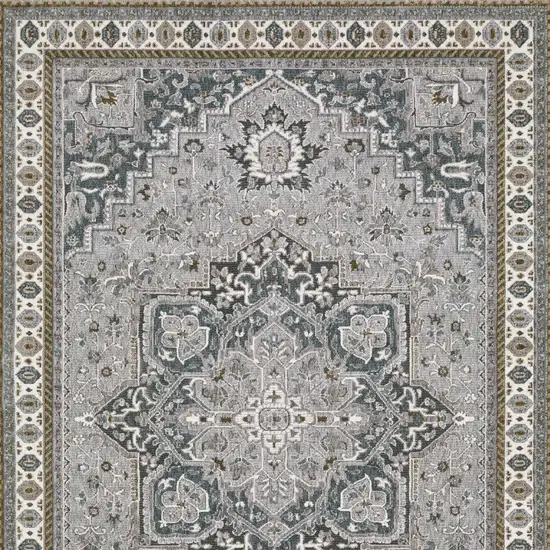 Blue And Gray Medallion Area Rug Photo 8