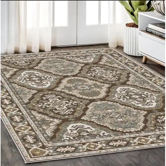 Blue And Gray Medallion Area Rug Photo 1