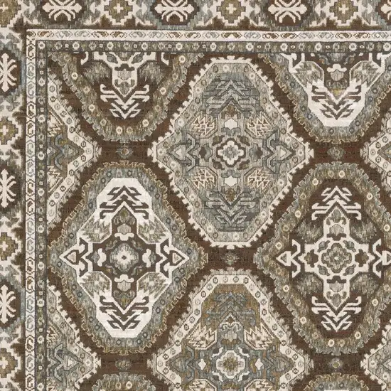 Blue And Gray Medallion Area Rug Photo 8