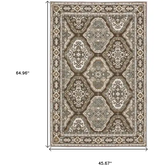 Blue And Gray Medallion Area Rug Photo 3