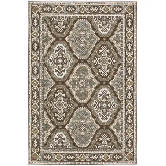 Blue And Gray Medallion Area Rug Photo 2