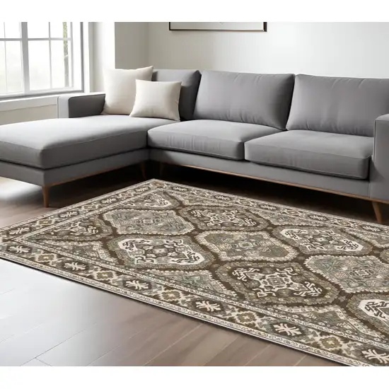 Blue And Gray Medallion Area Rug Photo 1