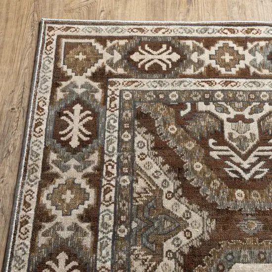 Blue And Gray Medallion Area Rug Photo 6