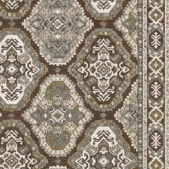 Blue And Gray Medallion Area Rug Photo 9