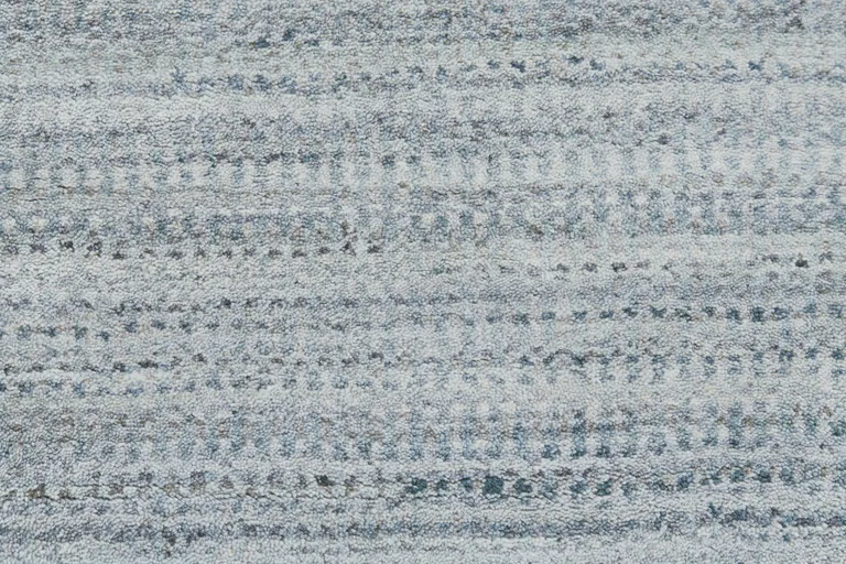 Blue And Gray Ombre Hand Woven Area Rug Photo 3