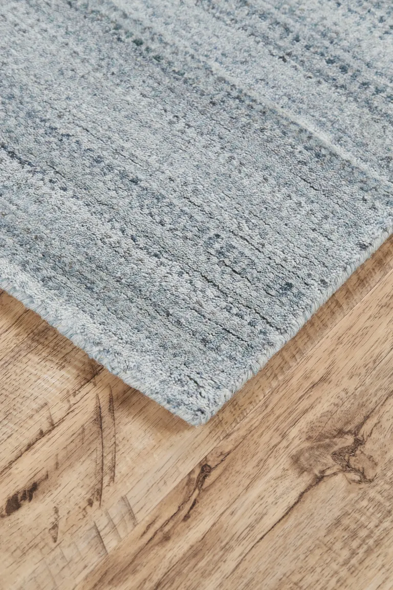 Blue And Gray Ombre Hand Woven Area Rug Photo 2