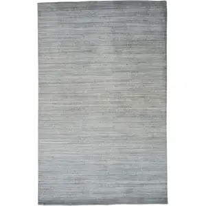 Photo of Blue And Gray Ombre Hand Woven Area Rug