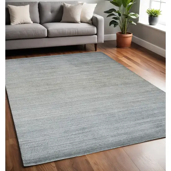 Blue and Gray Ombre Hand Woven Area Rug Photo 1