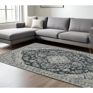 Photo of Blue And Gray Oriental Area Rug