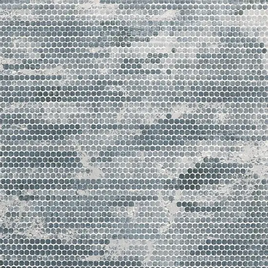 Blue And Gray Polka Dots Distressed Stain Resistant Area Rug Photo 8