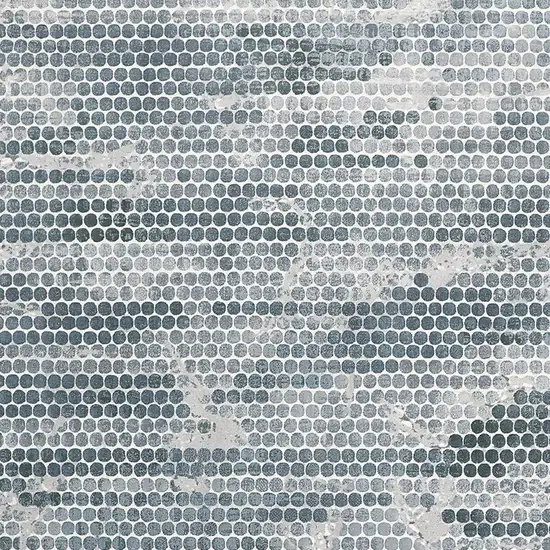 Blue And Gray Polka Dots Distressed Stain Resistant Area Rug Photo 7