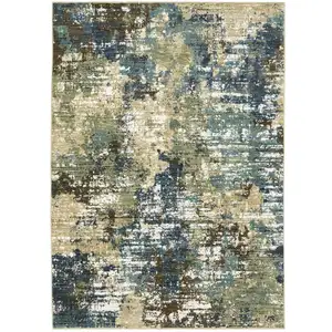 Photo of Blue And Green Abstract Area Rug