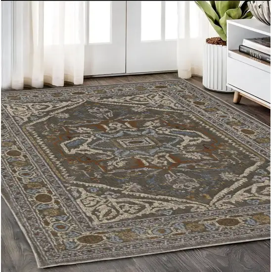 Blue And Green Medallion Area Rug Photo 1