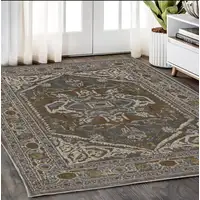 Photo of Blue And Green Medallion Area Rug