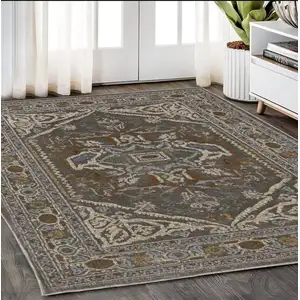 Photo of Blue And Green Medallion Area Rug