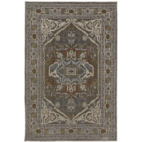 Blue And Green Medallion Area Rug Photo 2