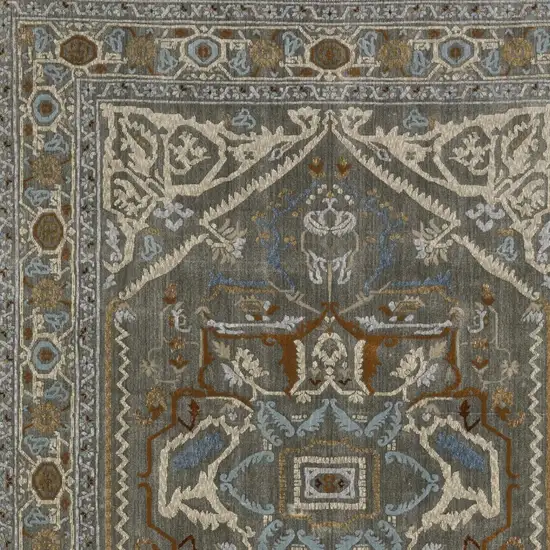 Blue And Green Medallion Area Rug Photo 8