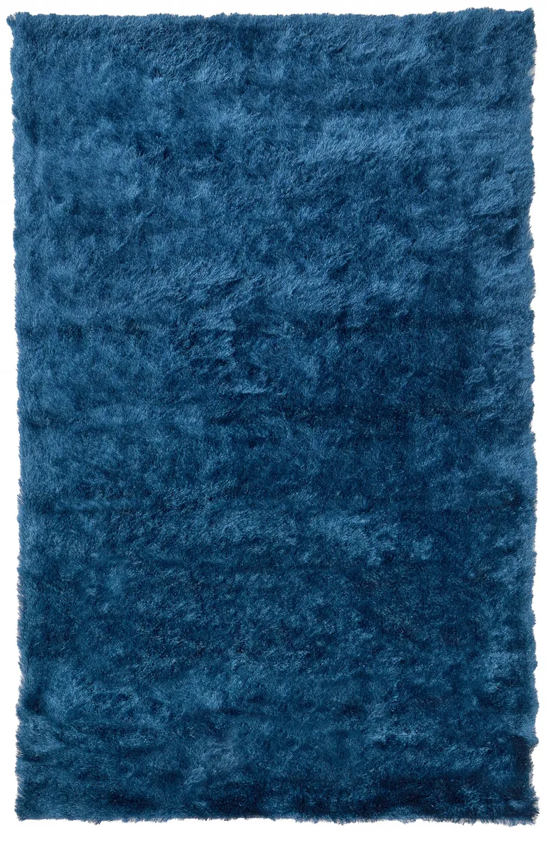 Blue And Green Shag Tufted Handmade Area Rug Photo 1