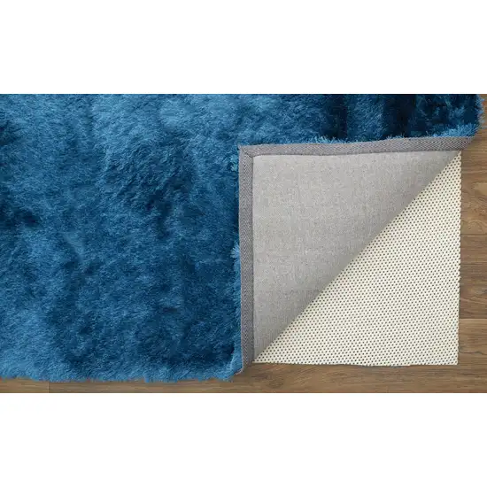 Blue And Green Shag Tufted Handmade Area Rug Photo 3