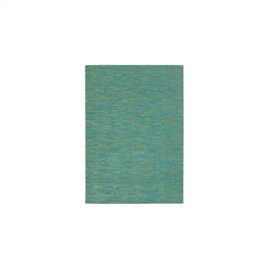 Blue And Green Striped Non Skid Indoor Outdoor Area Rug Photo 3