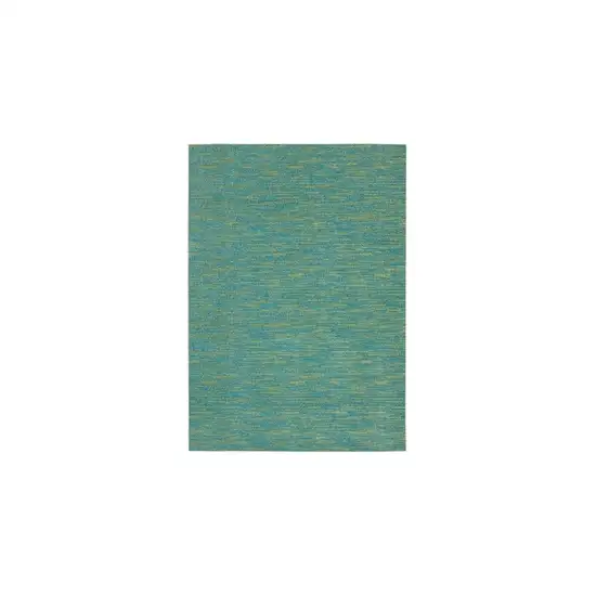 Blue And Green Striped Non Skid Indoor Outdoor Area Rug Photo 1