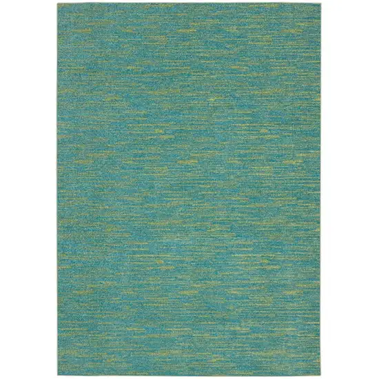 Blue And Green Striped Non Skid Indoor Outdoor Area Rug Photo 1