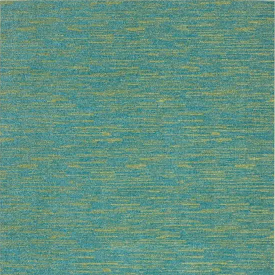 Blue And Green Striped Non Skid Indoor Outdoor Area Rug Photo 4