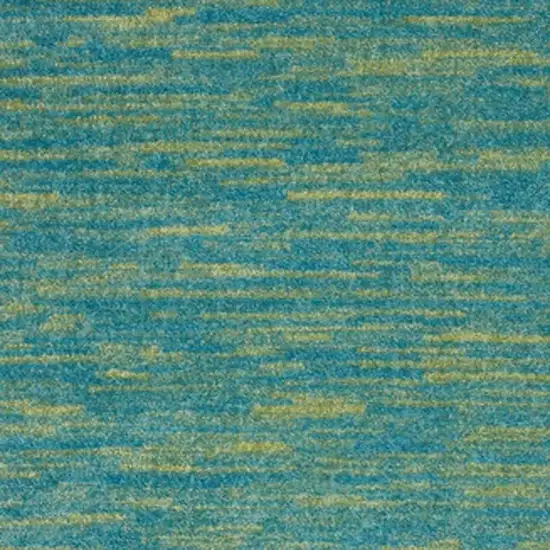 Blue And Green Striped Non Skid Indoor Outdoor Area Rug Photo 5