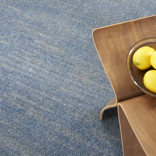 Blue And Grey Round Striped Non Skid Indoor Outdoor Area Rug Photo 6