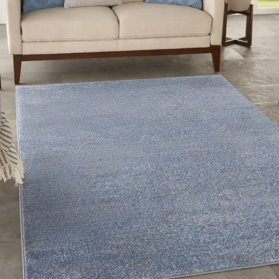 Blue And Grey Striped Non Skid Indoor Outdoor Area Rug Photo 7