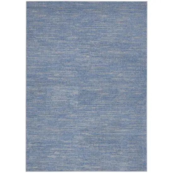 Blue And Grey Striped Non Skid Indoor Outdoor Area Rug Photo 1