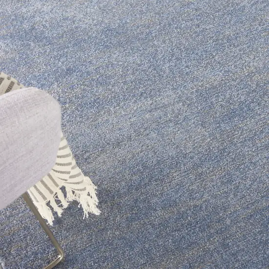 Blue And Grey Striped Non Skid Indoor Outdoor Area Rug Photo 6