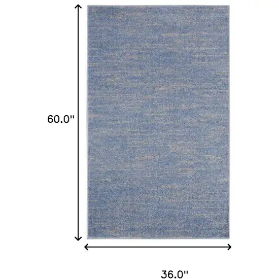 Blue And Grey Striped Non Skid Indoor Outdoor Area Rug Photo 6