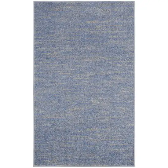 Blue And Grey Striped Non Skid Indoor Outdoor Area Rug Photo 3