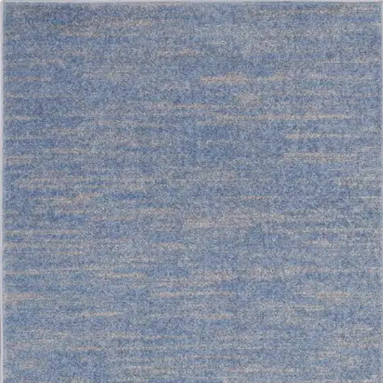 Blue And Grey Striped Non Skid Indoor Outdoor Area Rug Photo 4