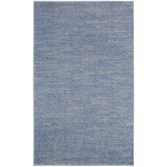 Blue And Grey Striped Non Skid Indoor Outdoor Area Rug Photo 1