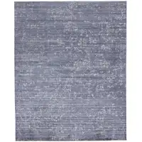 Photo of Blue And Ivory Abstract Hand Woven Area Rug