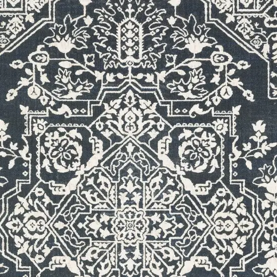 Blue And Ivory Oriental Area Rug Photo 6