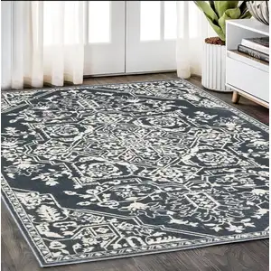 Photo of Blue And Ivory Oriental Area Rug