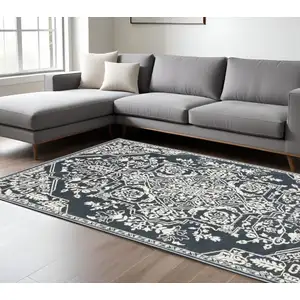 Photo of Blue And Ivory Oriental Area Rug