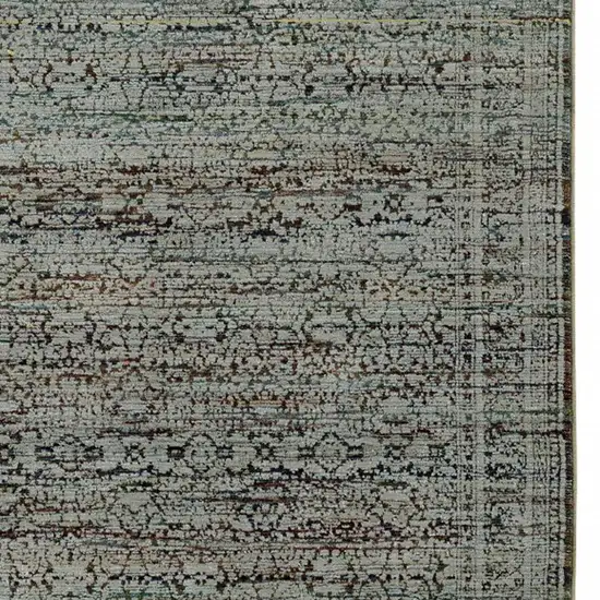 Blue And Purple Oriental Power Loom Stain Resistant Area Rug Photo 3