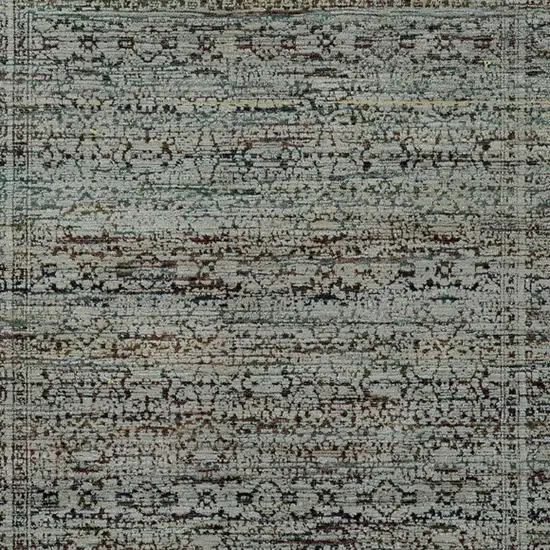 Blue And Purple Oriental Power Loom Stain Resistant Area Rug Photo 3