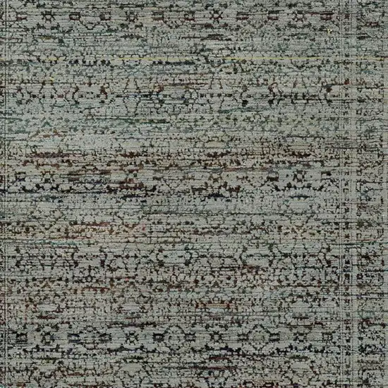 Blue And Purple Oriental Power Loom Stain Resistant Area Rug Photo 3