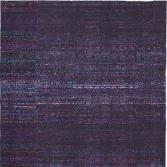 Blue And Purple Striped Power Loom Area Rug Photo 7