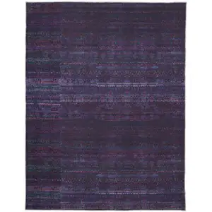 Photo of Blue And Purple Striped Power Loom Area Rug